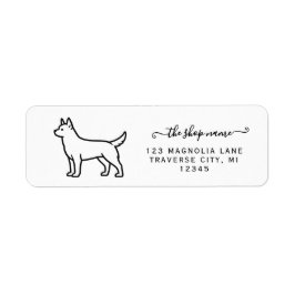 Australiensisk bosshund returadressetiketter returadress etikett