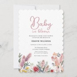 Australiensisk botanisk baby shower-inbjudan inbjudningar