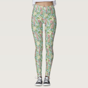 Australiensisk Bottlebrush Country Garden Blå Leggings