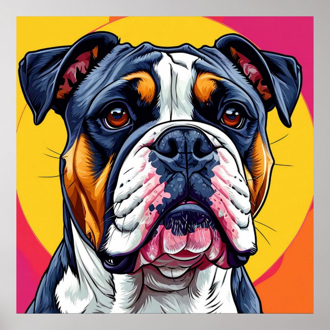 Australiensisk Bulldog hund Poster (Framsidan)
