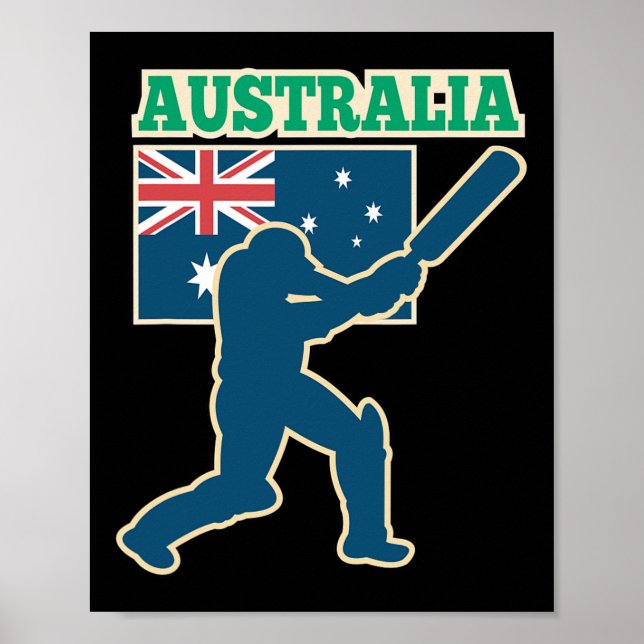 Australiensisk cricket internationella fans tröja  poster (Framsidan)