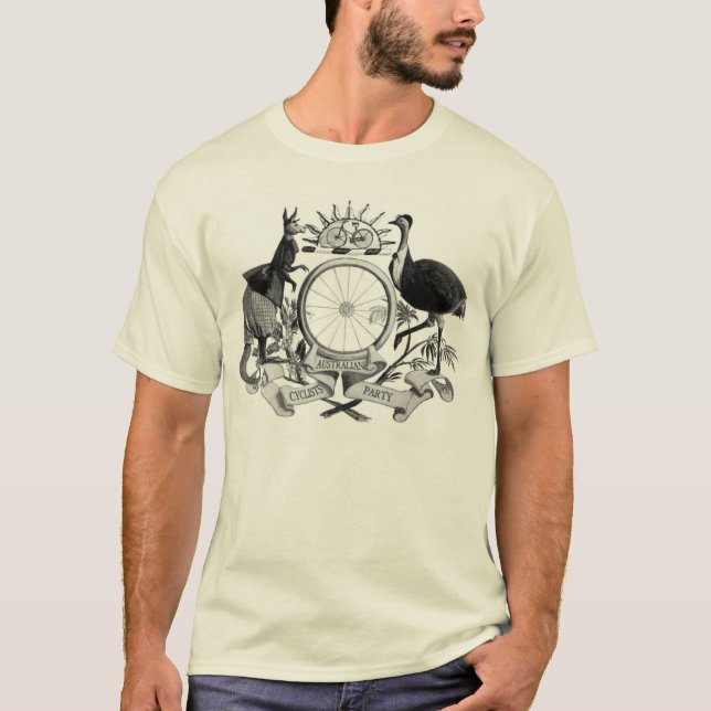 Australiensisk cyklistpartyskjorta tee shirt (Framsida)