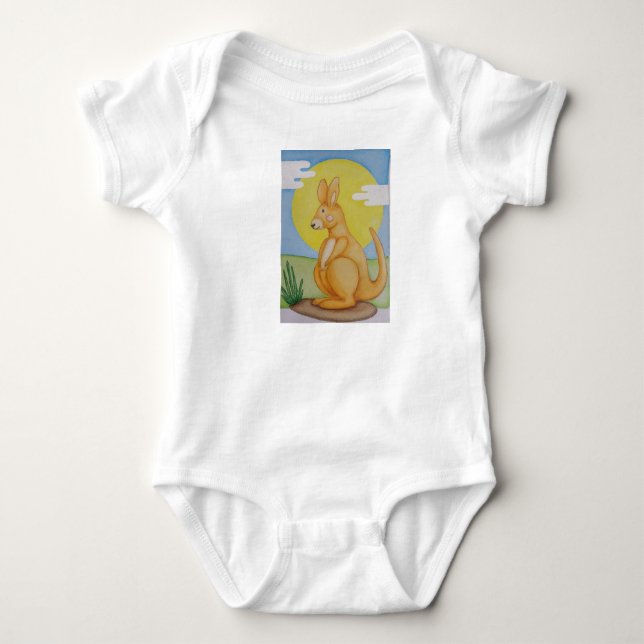 Australiensisk djur baby romper playsuit t shirt (Framsida)