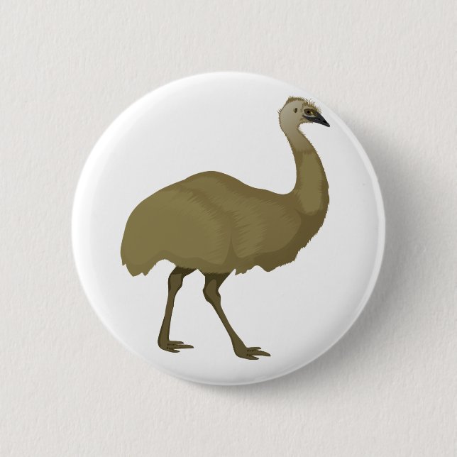Australiensisk Emufågel Knapp (Framsida)