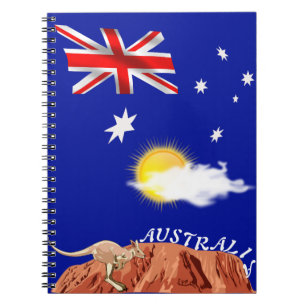 Australiensisk flagga anteckningsbok