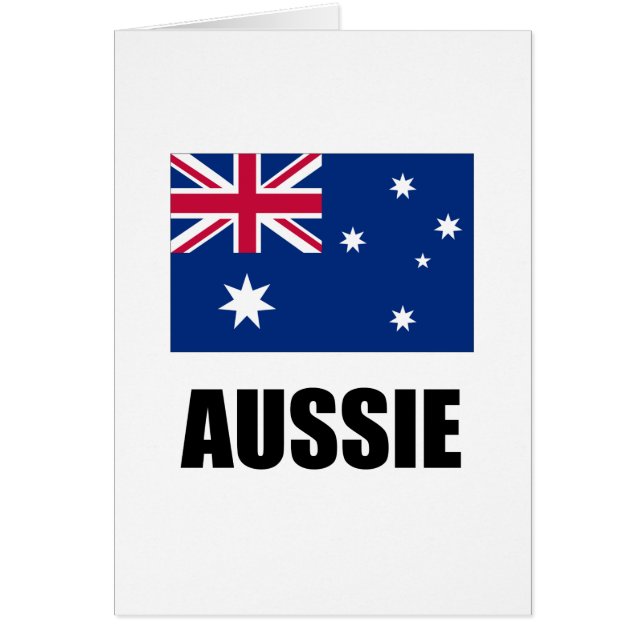 Australiensisk flagga/"Aussie ", Hälsningskort (Framsidan)