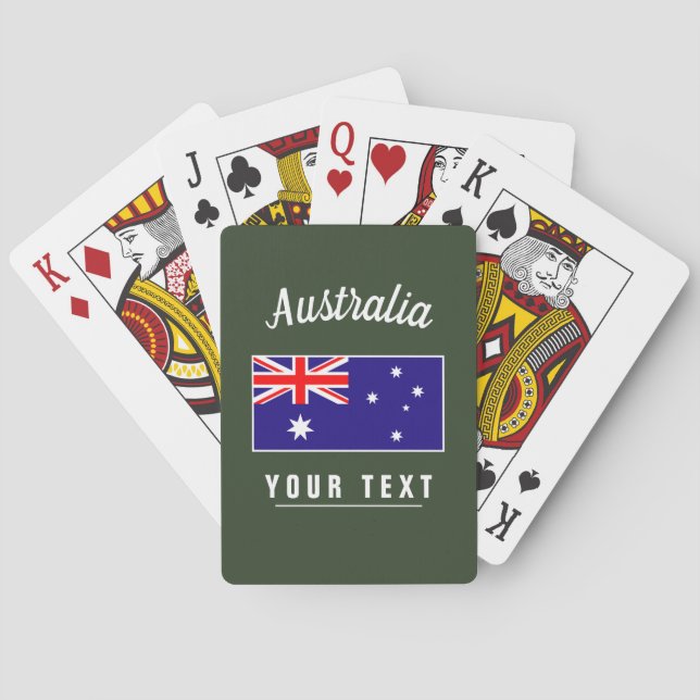 Australiensisk flagga av den Australien Casinokort (Baksidan)