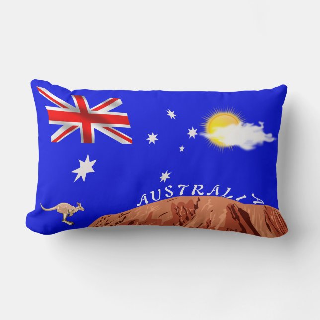 Australiensisk flagga lumbarkudde (Framsida)