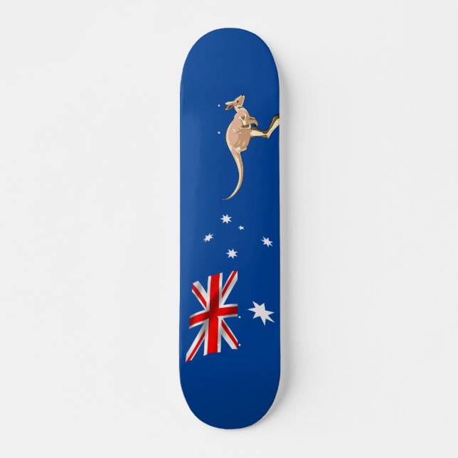 Australiensisk flagga mini skateboard bräda 18,5 cm (Framsida)