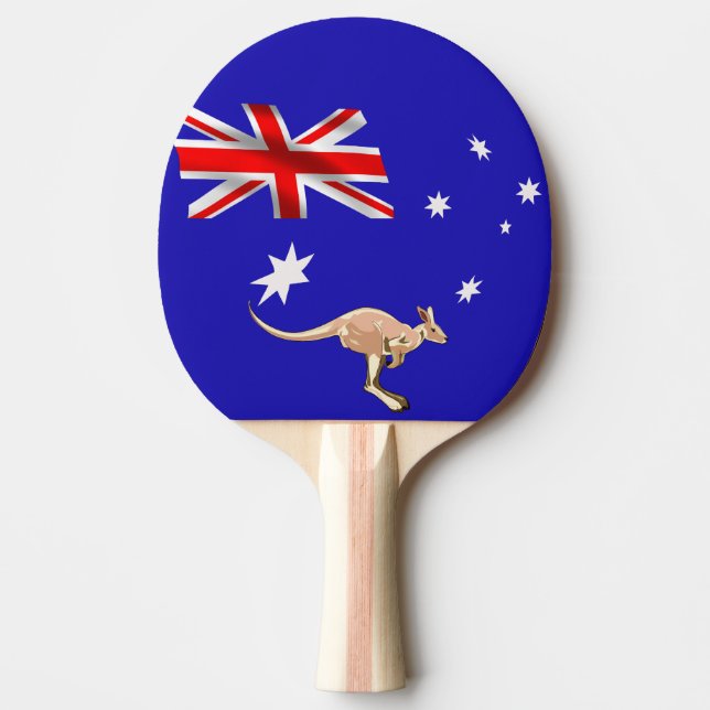 Australiensisk flagga pingisracket (Framsidan)