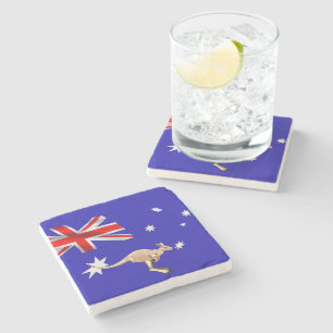 Australiensisk flagga underlägg sten