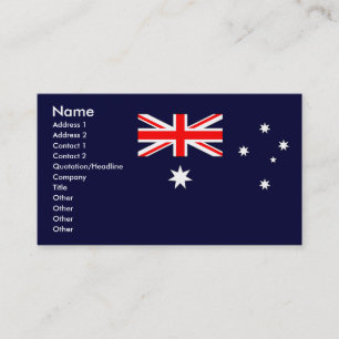 Australiensisk flagga visitkort