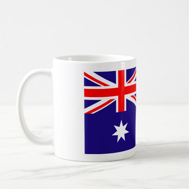 Australiensisk flaggakaffemugg kaffemugg (Vänster)