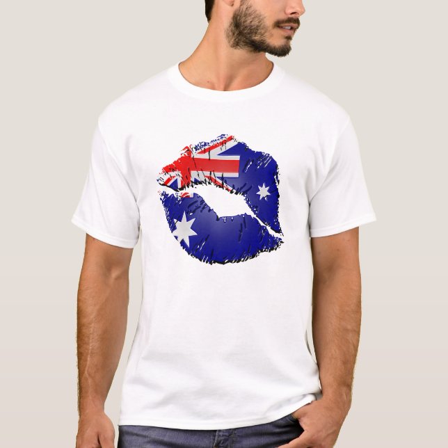 Australiensisk flaggaläppar tee (Framsida)