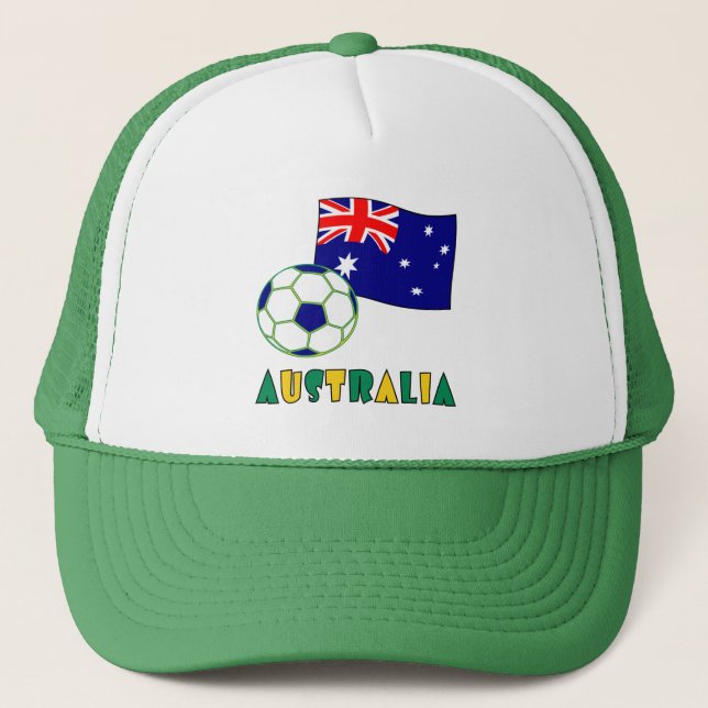 Australiensisk fotboll och flagga truckerkeps (Framsida)