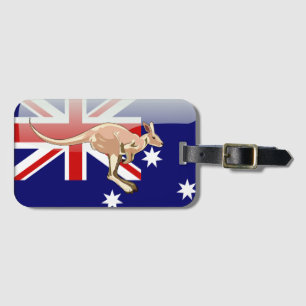 Australiensisk glansig flagga bagagebricka