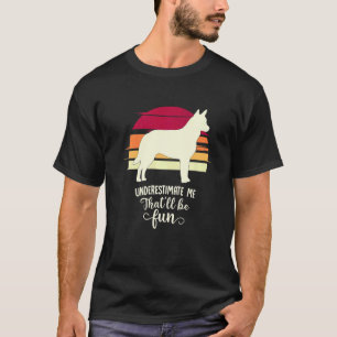 Australiensisk Heeler Nötkreatur Hund Retro 2 T Shirt