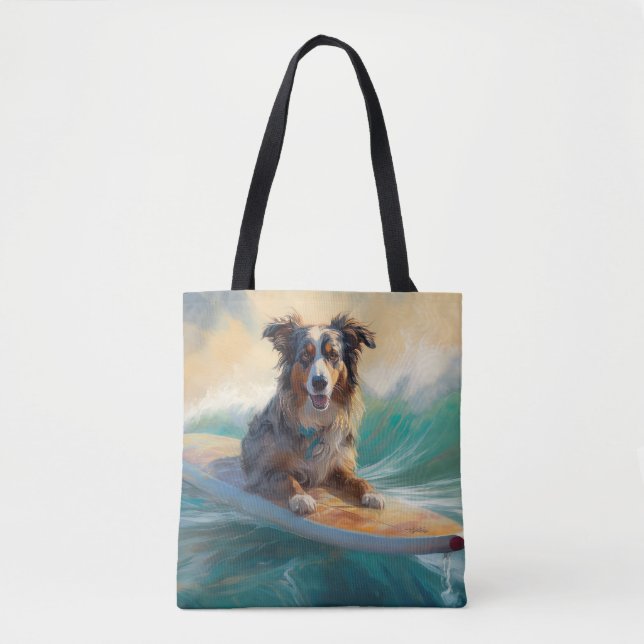 Australiensisk herde Strand Surfning Måleri Tygkasse (Framsida)