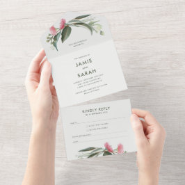 Australiensisk inhemsk eukalyptusblom Wedding Inbj