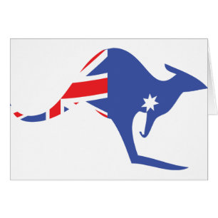 australiensisk känguru hälsningskort