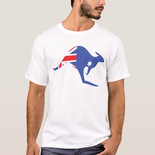 australiensisk känguru t shirt (Framsida)