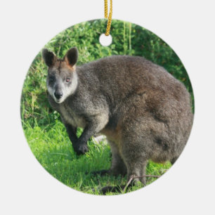 Australiensisk känguruprydnad julgransprydnad keramik