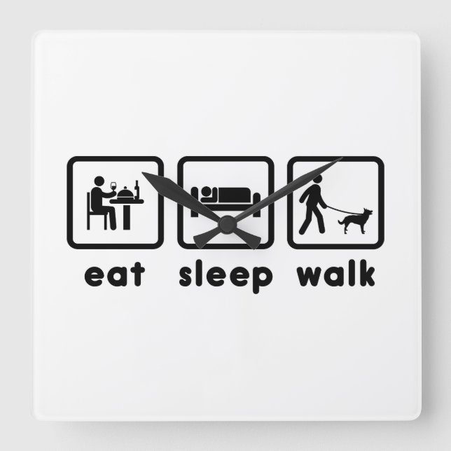 Australiensisk Kelpie Fyrkantig Klocka (Framsida)