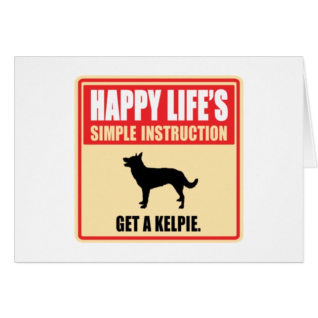 Australiensisk Kelpie Hälsningskort (Framsidan Horizontal)