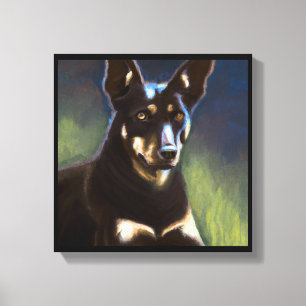 Australiensisk Kelpie - Hundporträtt Canvastryck