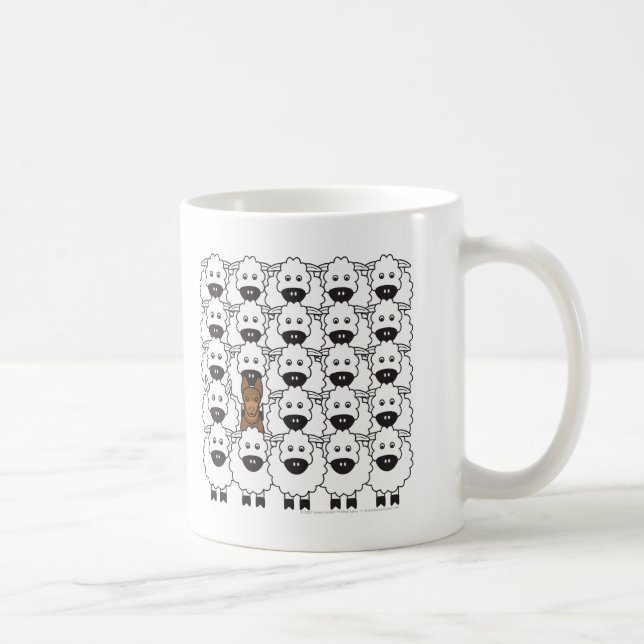 Australiensisk Kelpie i fåren Kaffemugg (Höger)