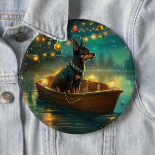 Australiensisk Kelpie Julfirande Färd Knapp