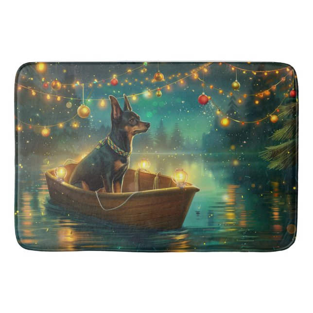 Australiensisk Kelpie Julfirande Seglats Badrumsmatta (Framsidan)