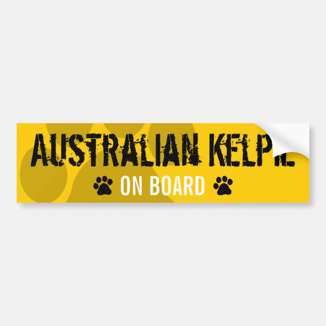 Australiensisk Kelpie ombord Bildekal (Framsidan)