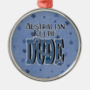 Australiensisk KelpieDUDE Julgransprydnad Metall