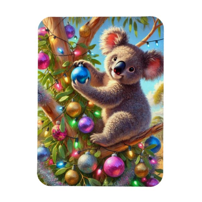 Australiensisk Koala Jul Magnet (Vertikal)