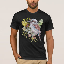 Australiensisk Kookaburra Botanisk Akvarell T Shirt