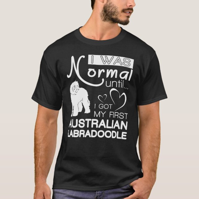 Australiensisk Labradoodle gåvat-skjorta för hund T Shirt (Framsida)
