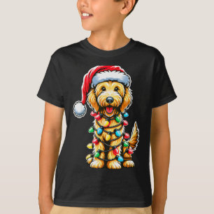 Australiensisk Labradoodle julgran Xmas Tomte L T Shirt