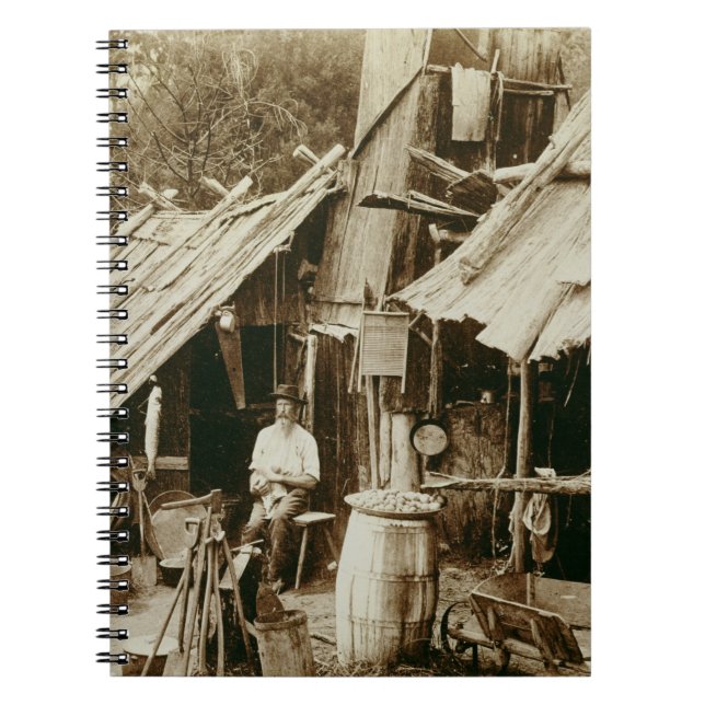 Australiensisk malmletare, c.1880s (sepiafotoet) anteckningsbok (Framsidan)