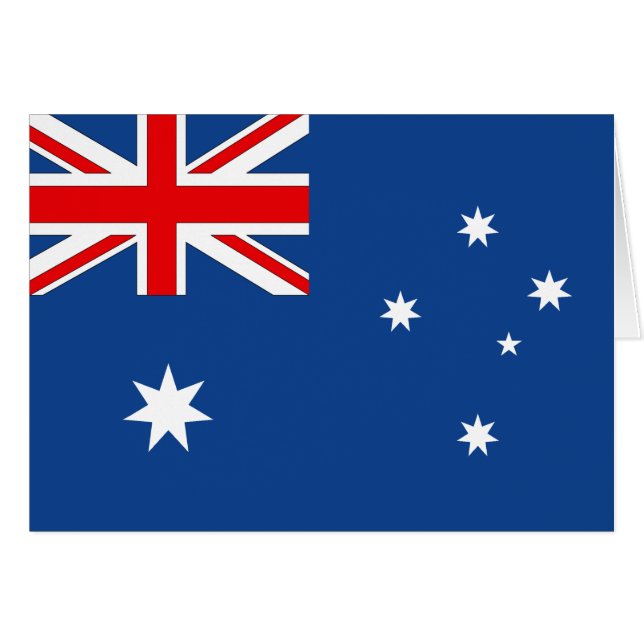 Australiensisk medborgareflagga OBS kort (Framsidan Horizontal)