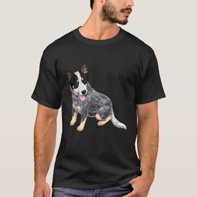 Australiensisk nötboskapshund t shirt (Framsida)