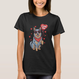 Australiensisk Nötkreatur Alla Hjärtans Dag Hjärta T Shirt