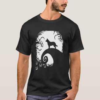 Australiensisk Nötkreatur Halloween Under Månsken T Shirt