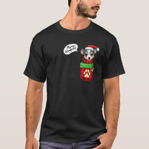 Australiensisk Nötkreatur Jul God Woofmas I Fickan T Shirt