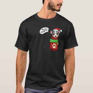 Australiensisk Nötkreatur Jul God Woofmas I Fickan T Shirt