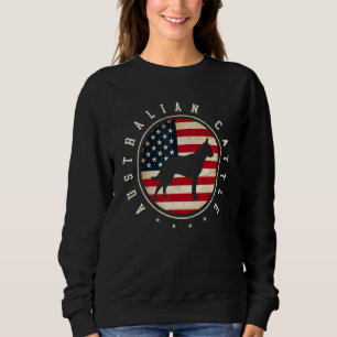 Australiensisk Nötkreatur Usa Flagga 4:e Juli Hund T Shirt