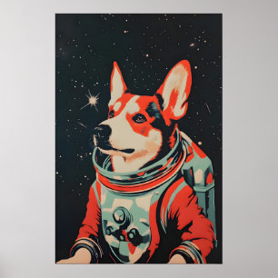 Australiensisk nötkreaturshund Astronaut Affisch, Poster
