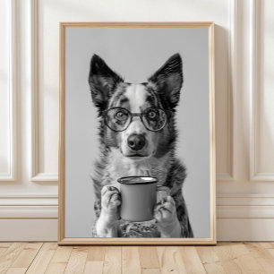 Australiensisk Nötkreaturshund Kaffe Tryck: Kaffe Poster