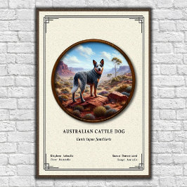 Australiensisk nötkreaturshund Zoologi-serie Poster