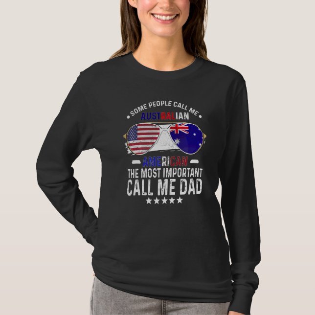 Australiensisk Pappa Faders Dag Papa Australiensis T Shirt (Framsida)
